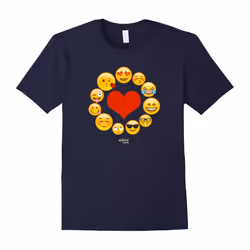Emoji Heart Valentine's Day Shirt Emoji CirFather's Daye Love Heart-Father's Day - XXXL