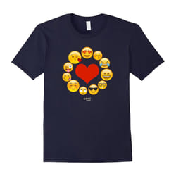 Emoji Heart Valentine's Day Shirt Emoji CirFather's Daye Love Heart-Father's Day - XXXL