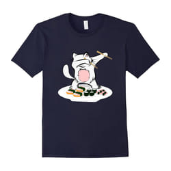 Dabbing Sushi Cat Funny Kitty Lover Meme Tshirt Tee-Father's Day - S