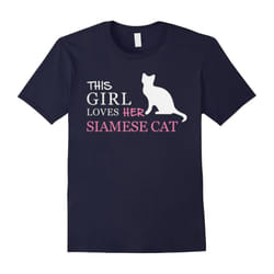 Cat Lover Shirts This Girl Loves Her Siamese Cat T-shirt-Father's Day - XL