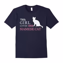 Cat Lover Shirts This Girl Loves Her Siamese Cat T-shirt-Father's Day - XXL
