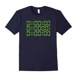 Men's Dad In Binary Code T-Shirt â Funny Father's Day Gift â Green-Father's Day - XL