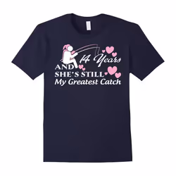 14th Wedding Anniversary Gifts â Funny Fishing Shirts-Father's Day - XL