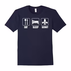 Eat-Sleep-Scout'-Repeat',Funny-T-Shirt,Boy-Scouting,Lovers-Father's Day - XXL