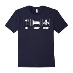 Eat-Sleep-Scout'-Repeat',Funny-T-Shirt,Boy-Scouting,Lovers-Father's Day - XXXL