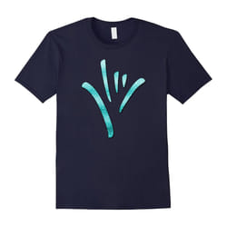 American Sign Language I love you T shirt â turquoise-Father's Day - XXL