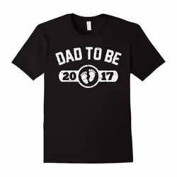 Men's Dad To Be 2017 Shirt: Gift For New Daddy Est. 2017 T-Shirt-Father's Day - L