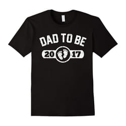 Men's Dad To Be 2017 Shirt: Gift For New Daddy Est. 2017 T-Shirt-Father's Day - L