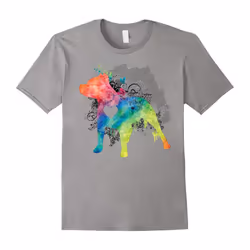 Pitbull Love Watercolor Zen T-Shirt â Pit bull Tee Shirt-Father's Day - L