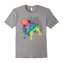 Pitbull Love Watercolor Zen T-Shirt â Pit bull Tee Shirt-Father's Day - XXL