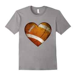 I Love Football Heart Ball MOM T-shirt-Father's Day - S
