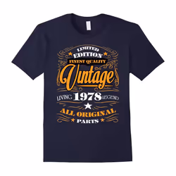 1978 T-Shirt 39th Birthday Gifts 39 Year Old B-day-Father's Day - XXXL