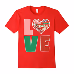 Conversation Love Heart Valentines Day Shirt For Boys Girls-Father's Day - M