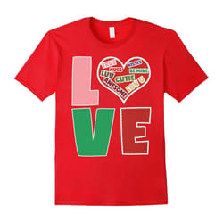 Conversation Love Heart Valentines Day Shirt For Boys Girls-Father's Day - XXL