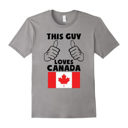 This Guy Loves Canada Funny Canadian Flag T-Shirt-Father's Day - XL