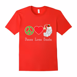 Peace Love Santa Father's Dayaus T-shirt by Scarebaby-Father's Day - S