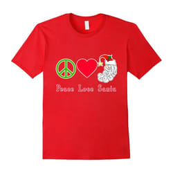 Peace Love Santa Father's Dayaus T-shirt by Scarebaby-Father's Day - XXXL