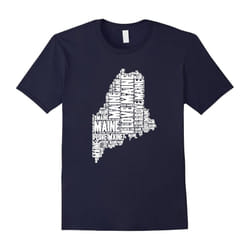 I Love Maine Word Graphic Father's Dayoud Pride Lover Gift Tee Shirt-Father's Day - S