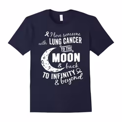 I Love Someone With Lung Cancer To The Moon & Back T-Shirt-Father's Day - XL