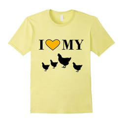 âI Love My Chickensâ Adults Farm / Farming T-shirt-Father's Day - XXXL