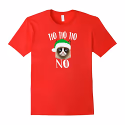 Ho Ho Ho No Cat Christmas Mad Funny Tshirt Gift Idea Lovers-Father's Day - XL