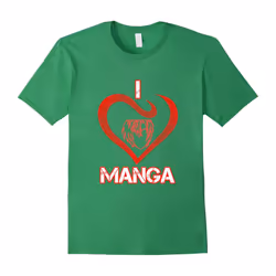 I Love Manga! Anime Girl T-Shirt-Father's Day - XXL