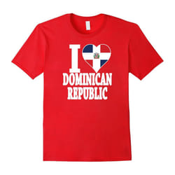 Dominican Republic flag t-shirt I love Dominican Republic-Father's Day - L