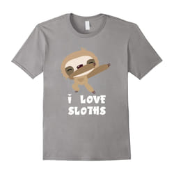 Dabbing Sloth Shirt â Funny I Love Sloths Dab T-Shirt-Father's Day - S