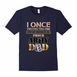 Men's Proud Army Dad of his Military Son T-Shirt-Father's Day - S
