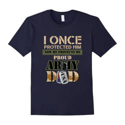 Men's Proud Army Dad of his Military Son T-Shirt-Father's Day - XXL