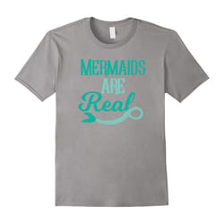 Mermaids Are Real T-Shirt by Cute Mermaid Tees and Gifts-Father's Day - M