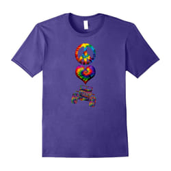 Tie Dye Peace Love Jeep Symbols T-Shirt-Father's Day - M