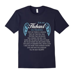 My Husband In Heaven â Hubby Memorial T-Shirt Sympathy Gifts-Father's Day - XXXL