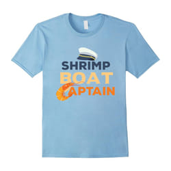 Shrimp Boat Captain T-Shirt Shrimping Gifts-Father's Day - L