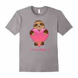 I Love Sloths Tshirt â Perfect Valentines Day Gift T-Shirt-Father's Day - L
