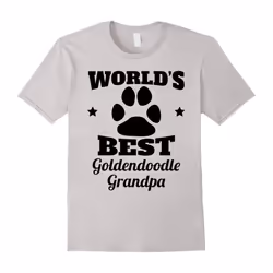 Men's World's Best Goldendoodle Grandpa Dog Lover T-Shirt-Father's Day - S