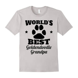 Men's World's Best Goldendoodle Grandpa Dog Lover T-Shirt-Father's Day - XL