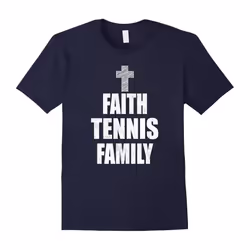 Faith Tennis Family T-Shirt-Father's Day - L