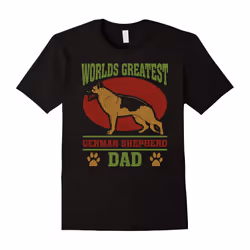 Worlds Greatest German Shepherd Dad T-shirt-Father's Day - M