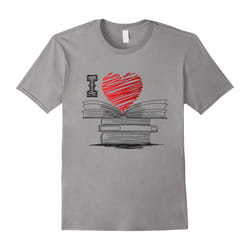 I Love Books T Shirt For Readers, Writers, Librarians tshirt-Father's Day - XXXL
