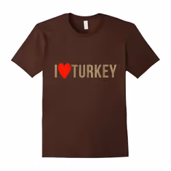 I Love Turkey Vintage Thanksgiving Shirt-Father's Day - M