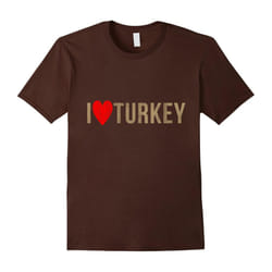 I Love Turkey Vintage Thanksgiving Shirt-Father's Day - L