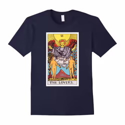 The Lovers Tarot Card T-Shirt (Traditional Design)-Father's Day - L