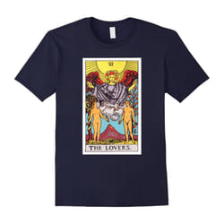 The Lovers Tarot Card T-Shirt (Traditional Design)-Father's Day - L