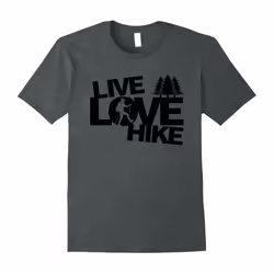 Live Love Hike Tshirt Gift For Camper and Hiker-Father's Day - S