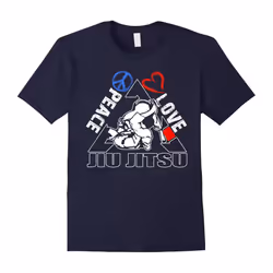 Jiu Jitsu T shirt â Funny Peace Love Jiu Jitsu Tee Shirts-Father's Day - L