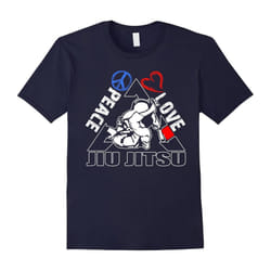 Jiu Jitsu T shirt â Funny Peace Love Jiu Jitsu Tee Shirts-Father's Day - L