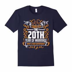 20th Wedding Anniversary Gifts 20 Year T Shirt For Her & Him-Father's Day - XL