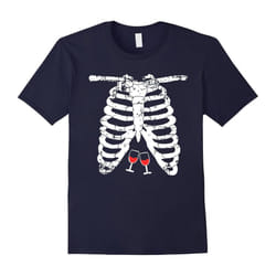 Skeleton Shirt by Halloween TS â Adults Wine Lover Costume-Father's Day - M