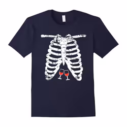 Skeleton Shirt by Halloween TS â Adults Wine Lover Costume-Father's Day - XXL